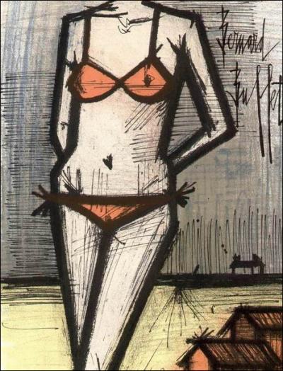 Bernard BUFFET - La Plage, 1967 - Lithographie originale 2