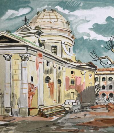 Yves BRAYER - Chapelle vieux Marseille - Lithographie originale signée numérotée 2