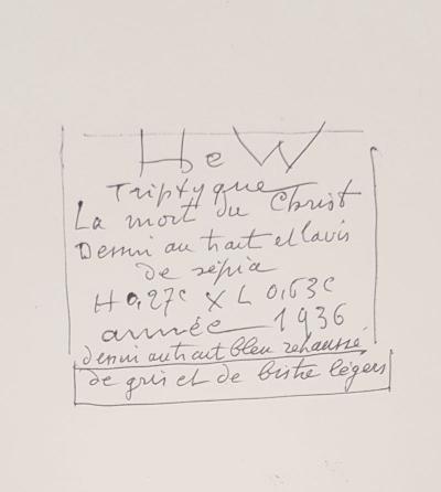 Henry DE WAROQUIER - La Mort du Christ, 1936 - Dessins originaux signés 2