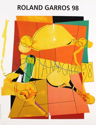 Hervé TELEMAQUE - Roland Garros, 1998 - Affiche 2