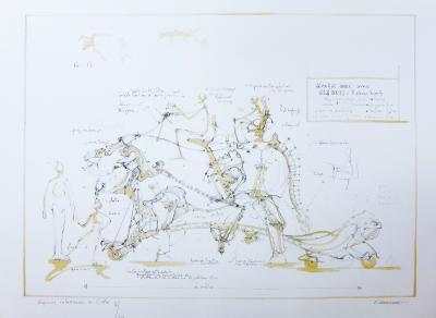 François DELAROZIERE - Boeuf de manège, 2008 - Lithographie signée au crayon 2