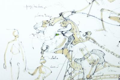 François DELAROZIERE - Boeuf de manège, 2008 - Lithographie signée au crayon 2