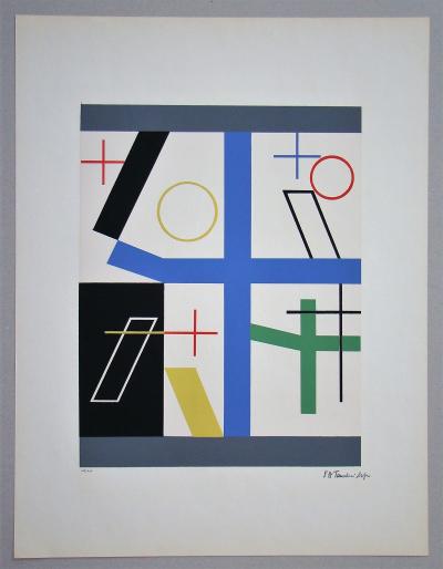 Sophie TAEUBER-ARP (d’après) - Quatre espaces à croix brisée, 1953 - Sérigraphie signée 2