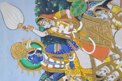 Inde - Peinture Krishna et Gopi, XXème siècle 2