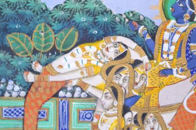 Inde - Peinture Krishna et Gopi, XXème siècle 2