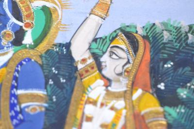 Inde - Peinture Krishna et Gopi, XXème siècle 2