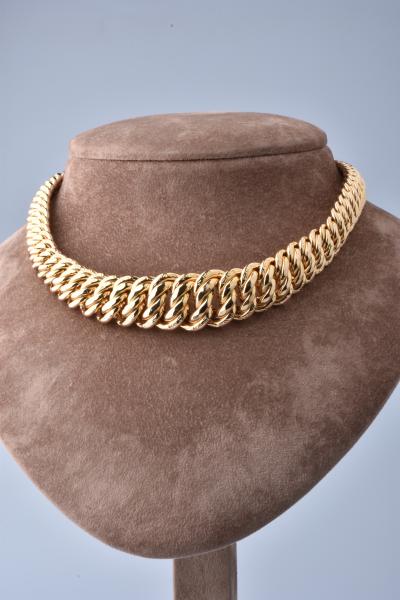 Collier en or jaune de 44,5 cm, chaîne en maille Américaine 2