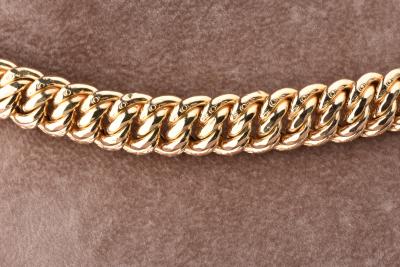 Collier en or jaune de 44,5 cm, chaîne en maille Américaine 2