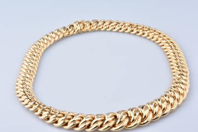 Collier en or jaune de 44,5 cm, chaîne en maille Américaine 2