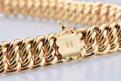 Collier en or jaune de 44,5 cm, chaîne en maille Américaine 2
