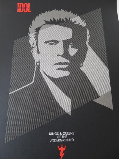 Shepard FAIREY (Obey) - Billy Idol Kings And Queens Of The Underground, 2015 - Sérigraphie signée 2