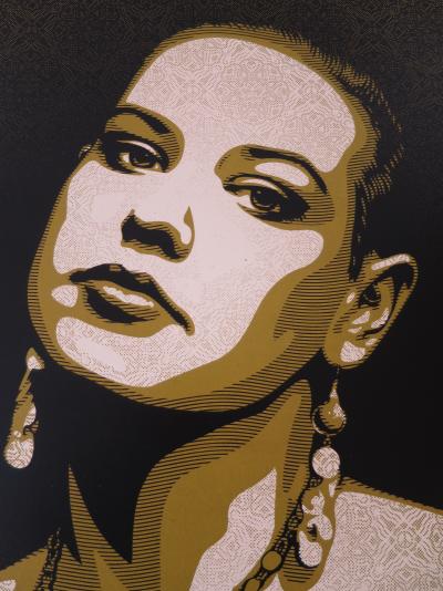 Shepard FAIREY (Obey) - Jessica Portrait, 2009 - Sérigraphie signée au crayon 2