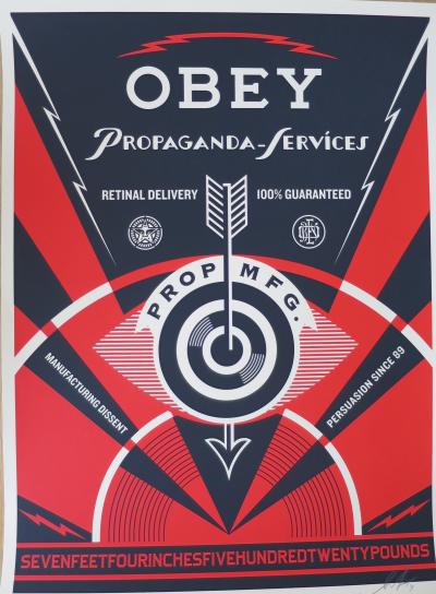 Shepard FAIREY (Obey) - Propaganda Eyes Services, 2014 - Sérigraphie signée au crayon 2