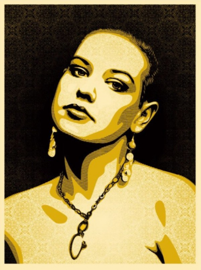 Shepard FAIREY (Obey) - Jessica Portrait, 2009 - Sérigraphie signée au crayon 2