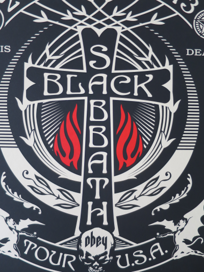 Shepard FAIREY (Obey) - Black Sabbath Red Thousand 2013, Sérigraphie signée 2