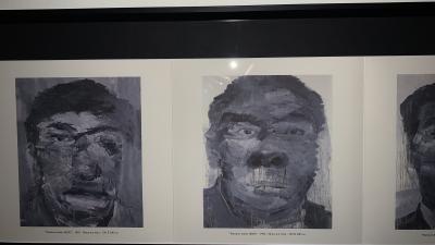 Yan PEI-MING - Portrait Robot, 1992 - Carton d’invitation signé 2