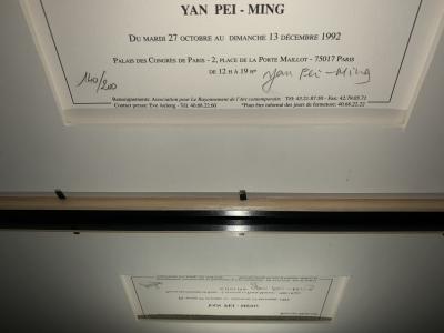 Yan PEI-MING - Portrait Robot, 1992 - Carton d’invitation signé 2
