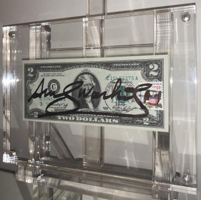 Andy WARHOL - 2$  - Billet de deux dollars signé au crayon 2
