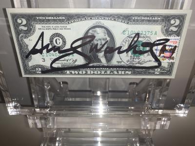 Andy WARHOL - 2$  - Billet de deux dollars signé au crayon 2