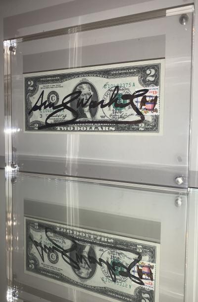 Andy WARHOL - 2$  - Billet de deux dollars signé au crayon 2