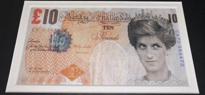 BANKSY (d’après) - X2 Lady Di Faced 10 £ 2