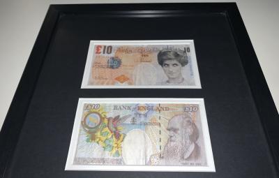 BANKSY (d’après) - X2 Lady Di Faced 10 £ 2