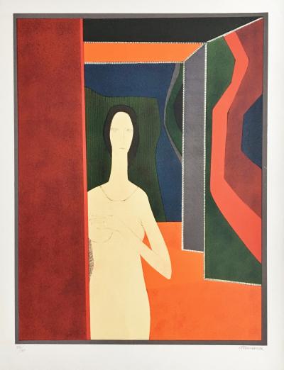 André MINAUX - Passante, 1973 - Lithographie signée au crayon 2
