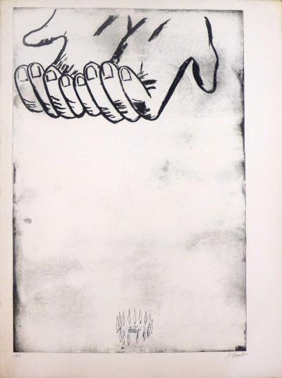 Enzo CUCCHI - La Mana II, 1991 - Gravure signée au crayon 2