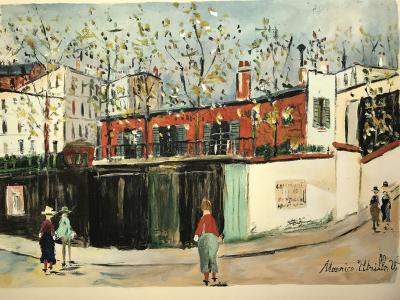 Maurice UTRILLO (d’après) - Montmartre, 1959 - Pochoir 2