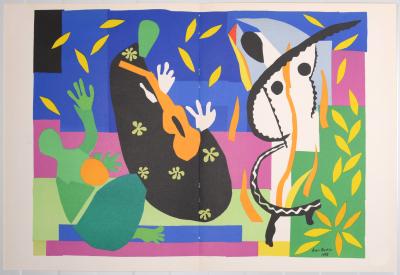 Henri MATISSE - La Tristesse Du Roi, 1958 - Lithograph on paper printed on one double page, after 1952 Henri Matisse’s gouaches découpées. 2