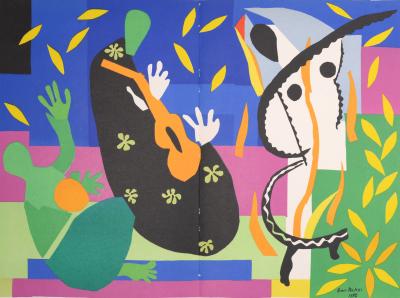 Henri MATISSE - La Tristesse Du Roi, 1958 - Lithographie auf Papier, gedruckt auf einer Doppelseite, nach 1952 Henri Matisse's Gouaches découpées. 2