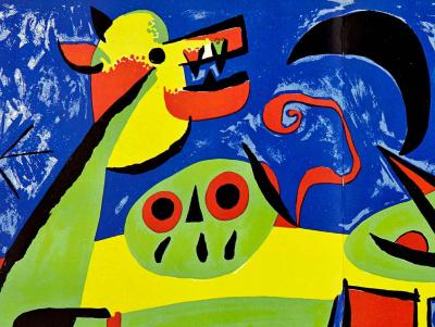 Joan MIRO - Le chien aboyant à la lune, 1952 - Lithographie originale 2
