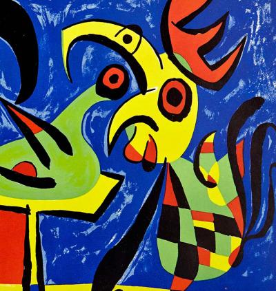 Joan MIRO - Le chien aboyant à la lune, 1952 - Lithographie originale 2