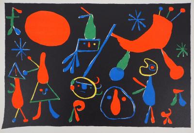 Joan MIRO - Personnages dans les étoiles, 1949 - Lithographie 2