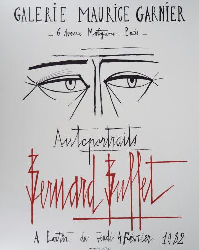 Bernard BUFFET - Autoportrait, 1982, Lithographe originale 2