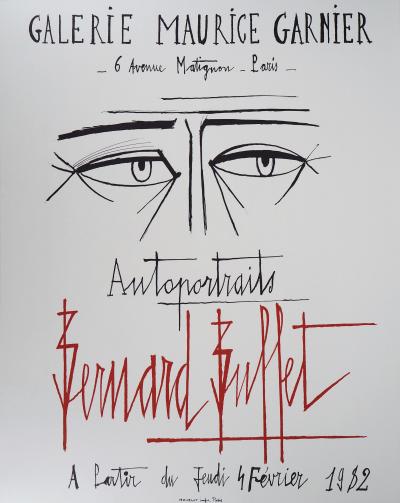 Bernard BUFFET - Autoportraits, 1982 - Lithographe originale 2