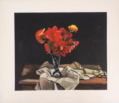 André DERAIN : Le bouquet rouge - Lithographie Signée 2