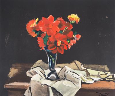 André DERAIN : Le bouquet rouge - Lithographie Signée 2