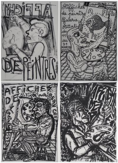 Robert COMBAS - Hommage au peintre,1993 - Quatre sérigraphies originales 2