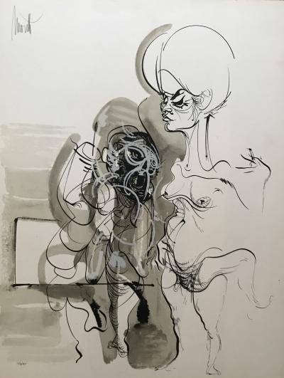 Raymond MORETTI - Etude de nu - Lithographie signée au crayon 2