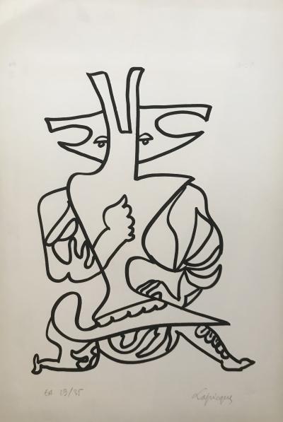 Charles LAPICQUE - Personnage fantastique - Lithographie signée au crayon 2