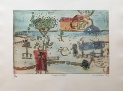 Shoichi HASEGAWA - Jardin d’artiste - Gravure signée au crayon 2