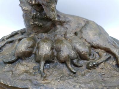 Georges ENGRAND - Louve et ses louveteaux - ca. 1900, Bronze 2