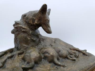 Georges ENGRAND - Louve et ses louveteaux - ca. 1900, Bronze 2