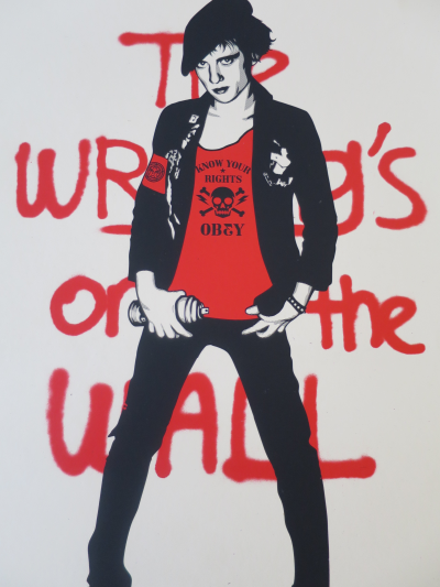 Shepard FAIREY (Obey) - Writing On The Wall Cream 2010 - Sérigraphie signée au crayon 2