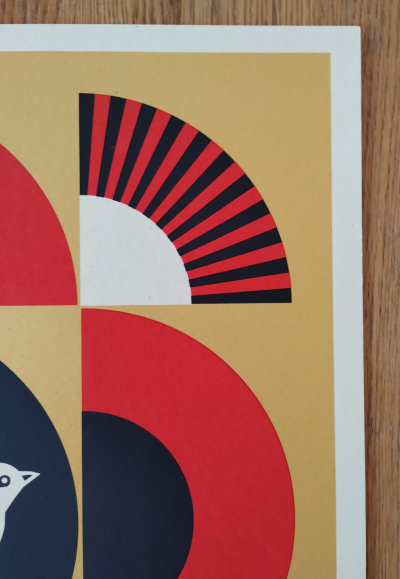 Shepard FAIREY (Obey) - Dove Geometric Jaune, 2017 - Sérigraphie signée au crayon 2