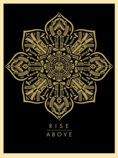 Shepard FAIREY (Obey) - Rise Above - Impression typographique 2