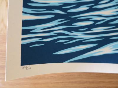 Shepard FAIREY (Obey) -P.O.P WAVE (Blue) X Craig Stecyk III, 2016 - Sérigraphie signée au crayon 2