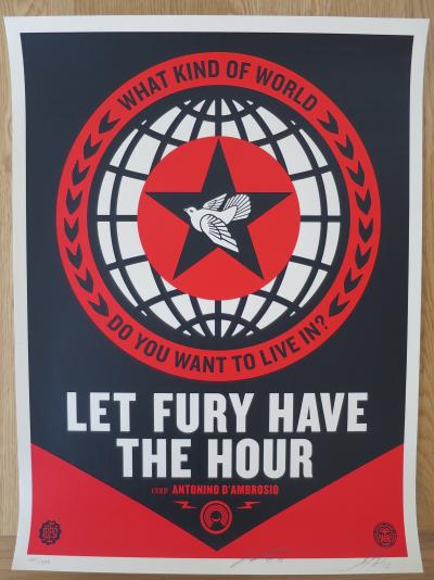 Shepard FAIREY (Obey) - Let Fury Have the Hour, 2013 - Sérigraphie signée au crayon 2