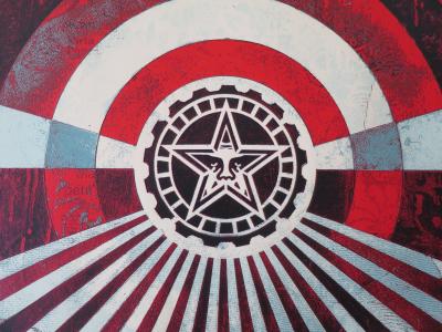 Shepard FAIREY (Obey) - Tunnel Vision (Standard Blue), 2018 - Sérigraphie signée au crayon 2